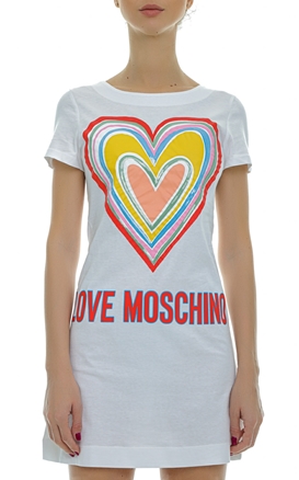 LOVE MOSCHINO-Rochie Jerseu mini cu logo grafic inima